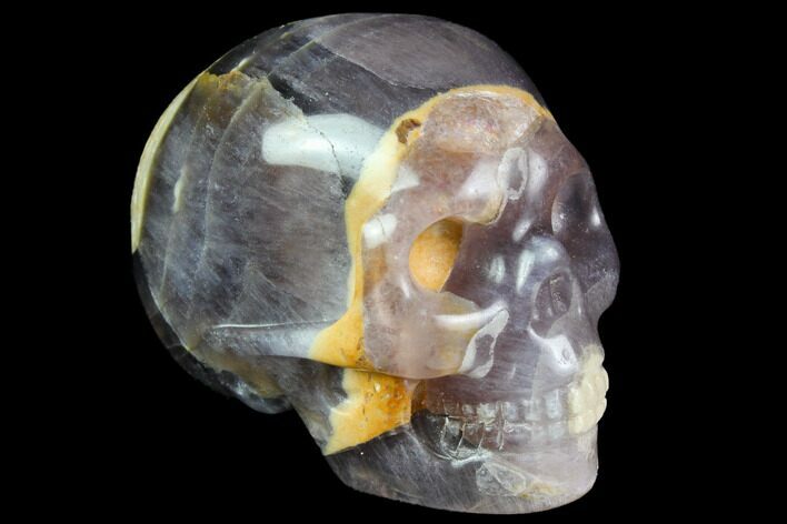 Realistic, Carved, Purple Fluorite Skull #116472
